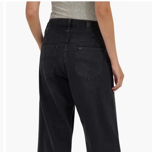 Lee Black Button Fly Loose Fit Ankle Jeans Size 28 - Picture 10 of 16